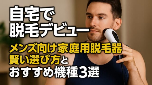 自宅で脱毛デビュー！メンズ向け家庭用脱毛器の賢い選び方とおすすめ機種3選